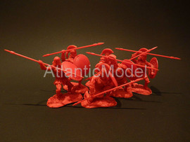 Солдатики 1/32 CONTE Шесть спартанцев Цвет красный 9