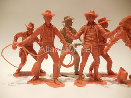 солдатики 150 мм Marx Ковбои два цвета потери 6 фигур 6