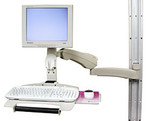 Ergotron HD Combo Arm / Vertical Mount Base, Black