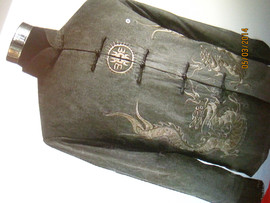 Мужская новая куртка толстовка с вышитыми драконами каратэ