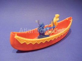 Солдатики 1/32 Hofler Вестерн Пирога с гребцами 6