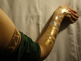 Тренд лета! Золотые флеш тату, индийские узоры, набор "Anant-Kaa