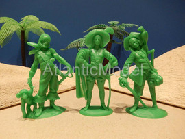 солдатики 1 32 CANE Пираты три фигуры Зеленый