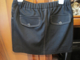 Модная джинсовая черно-серая юбка высота сверху вниз 31 см ширин