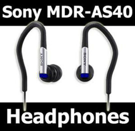 Sony AS40, Новые наушники, цвет - синий