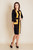 Top Design Платье черное с желтым  B6 048