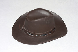 Шляпа мужская широкополая кожаная