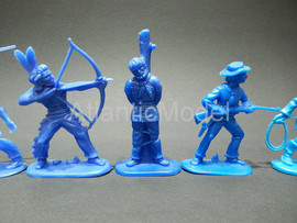 Солдатики 1/32 Hofler Индейцы и ковбои синий цвет