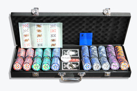 Набор для покера "Stars500"на 500 фишек с пластиковыми картами.