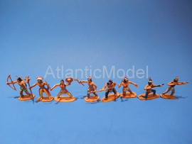 Солдатики 1/32 ??? Индейцы пешие 8 фигур в 8 позах 2