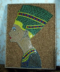 Картина, мозаика, мозаичное панно - Нефертити.