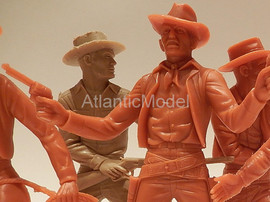 солдатики 150 мм Marx Ковбои два цвета потери 6 фигур