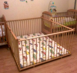 Большой детский деревянный манеж 1,5х2,0м с калиткой