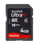 Карта памяти SD HC Sandisk Ultra II 4 Гб