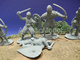 Солдатики 1/32 CONTE Норманы set 2 и set 1 фигур 8