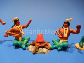 Солдатики 1/32 Timpo Индейцы Кайова-апачи 4 костер