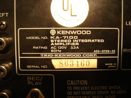 Винтажный усилитель Kenwood KA-7100 6