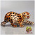 Маленький гепард. Цветная скульптура керамика Ahura. Длина 21 см Итали