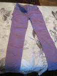 Сиреневые джинсы 140 в поясе ширина 28 см длина 85 см
