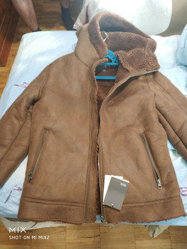 Новая куртка мужская тёплая зимняя на меху с капюшоном коричнева