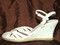 Босоножки на танкетке новые белые тряпочные 39