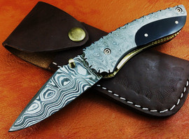Cкладной нож, дамаск. Нandmade (Англия)