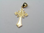 Эксклюзив Кельтский крест из желтого золота 750 пробы