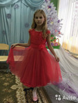 Праздничное платье шикарное сочное на девочку 8-10 лет