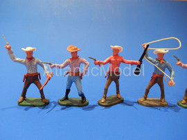 Солдатики 1/32 Cherilea Пешие ковбои 6 шт Вестерн 3