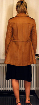 Новое кожаное пальто Massimo Dutti размер 44