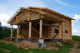 дома бани из зимнего сруба