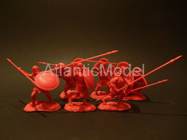 Солдатики 1/32 CONTE Шесть спартанцев Цвет красный 4