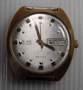 Часы наручные механические Слава «SLAVA» автоподзавод Au20 СССР