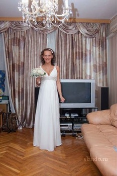 Красивое свадебное платье в греческом стиле "Ампир" 42-44р