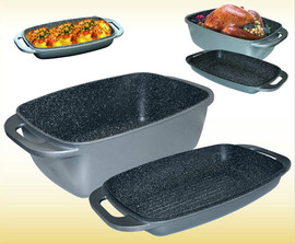 Stoneline XXL жаровня с крышкой с камен. покрытием