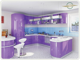 Кухня серии "Фуксия" - МДФ в Эмали от производителя.
