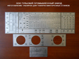 Производство табличек ( шильдиков ) для токарных станков 1к62, 1