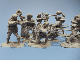 солдатики 1/32 Barzso поселенцы Бунсборо 14 фигур №2 10