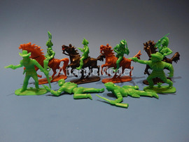 Солдатики 1/32 Hofler Ковбои Зеленый цвет №5 Набор 8 фигур в 8 п 2