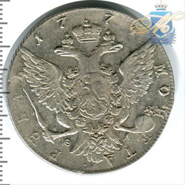 1 рубль Екатерины II, 1774г, серебро