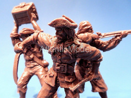 солдатики 1/32 Barzso Пираты 3 фигуры коричневый