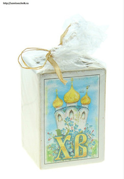 Подсвечник керамический "Христос Воскресе" 3