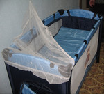 Продаю нов.финскую детскую складную кровать -манеж с пологом