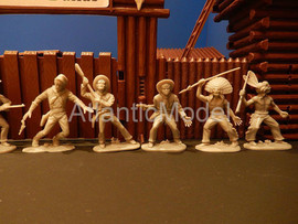 Солдатики 1/32 Hofler Индейцы ковбои солдат серый 5