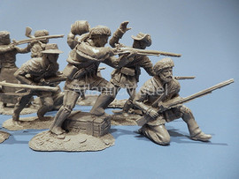 солдатики 1/32 Barzso поселенцы Бунсборо 14 фигур №2 9