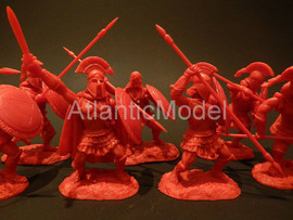 Солдатики 1/32 CONTE Семь спартанцев Цвет красный
