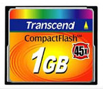 Карта памяти Compact Flash Transcend 1Гб 45x
