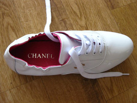 Полуспортивные лаковые туфли CHANEL 2