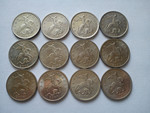 Современные монеты 5 копеек 1997- 2009г.г. "М" и "СП"