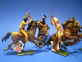 Солдатики 1/32 Britains Конные индейцы и ковбои 5 9